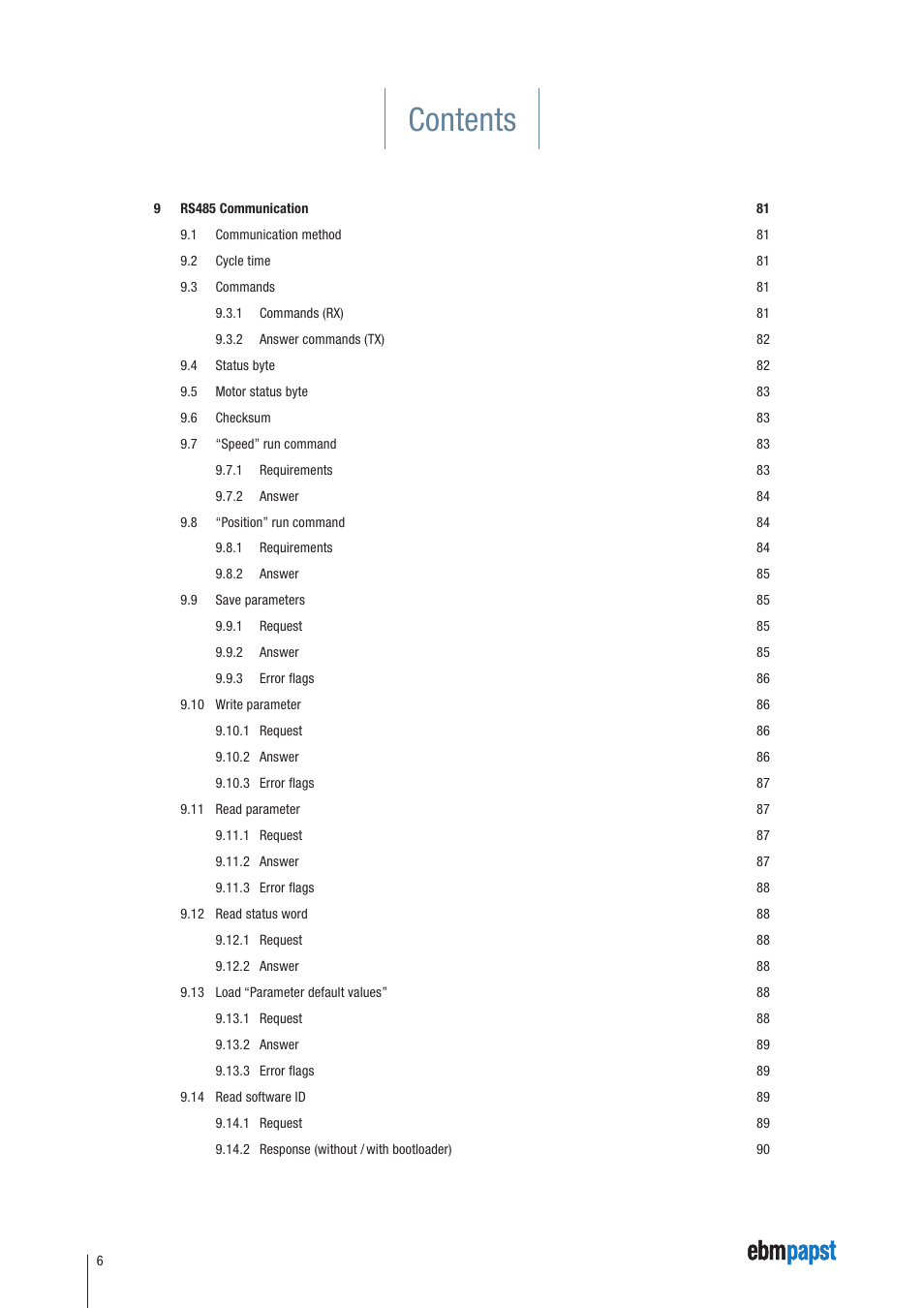 ebm-papst ECI-63.XX-K4 User Manual | Page 6 / 112