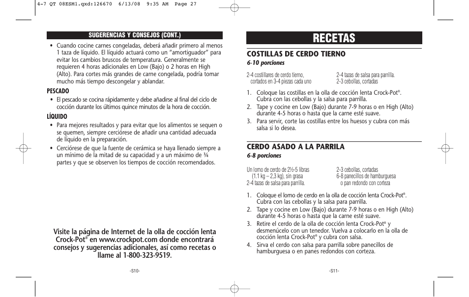 Recetas | Crock-Pot 126670-08 User Manual | Page 14 / 17