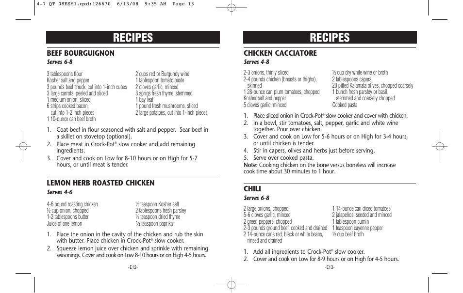 Recipes | Crock-Pot 126670-08 User Manual | Page 7 / 17