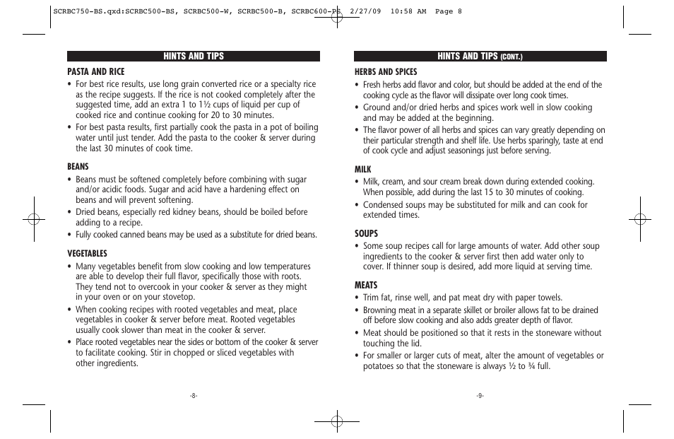 Crock-Pot 133481 User Manual | Page 5 / 10