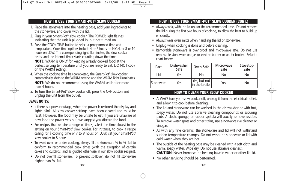 Crock-Pot Smart-Pot 4-7 Quart User Manual | Page 4 / 18