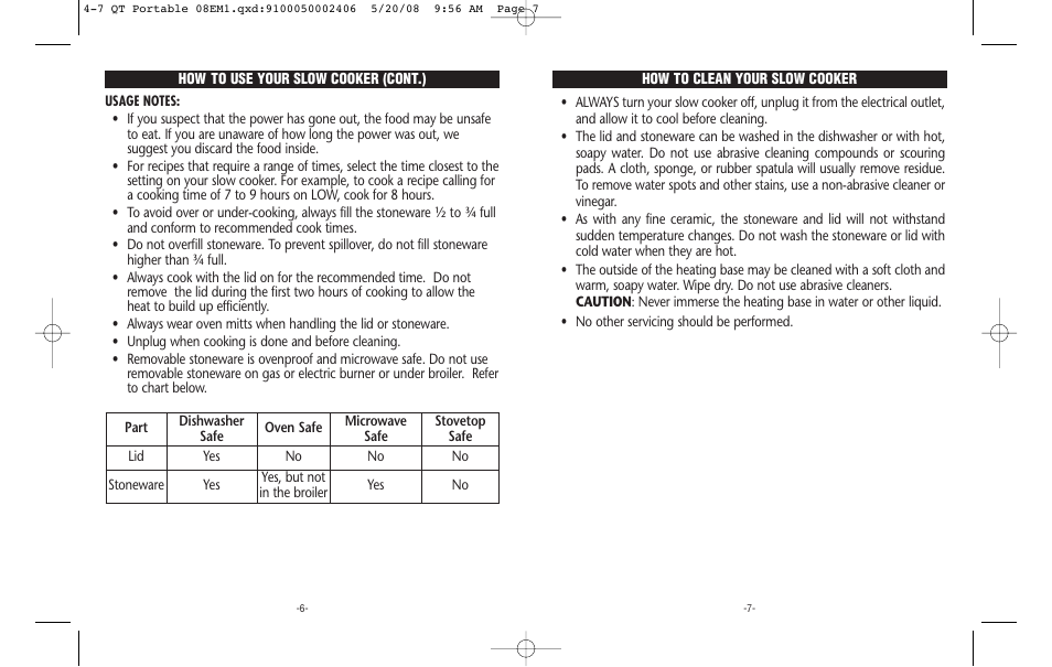 Crock-Pot Cook & Carry 4-7 Quart User Manual | Page 4 / 8