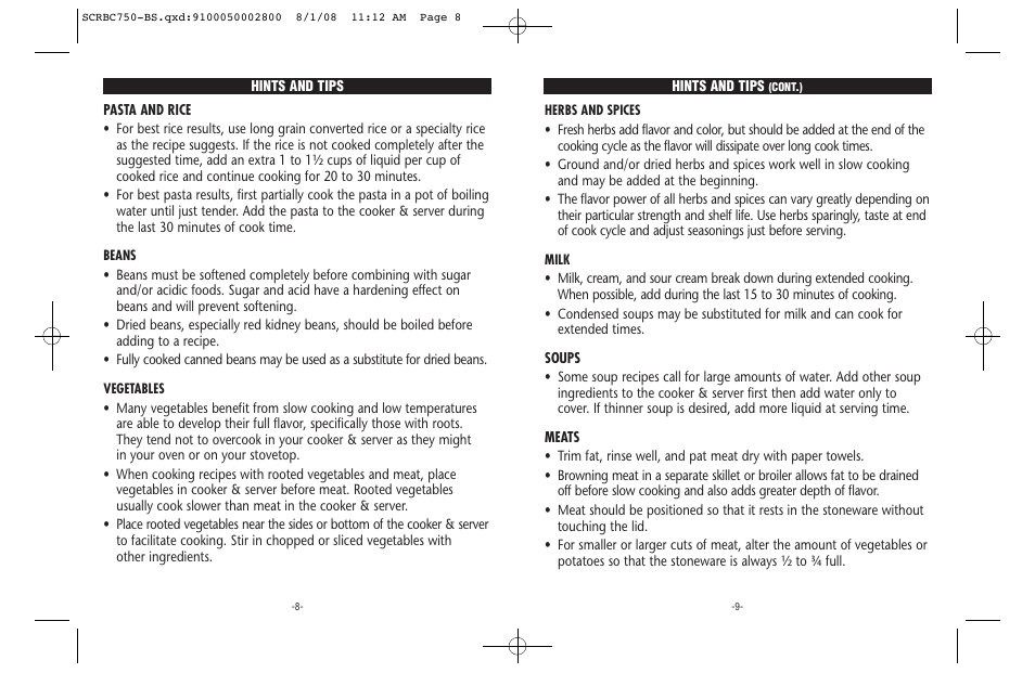 Crock-Pot Trio User Manual | Page 5 / 10