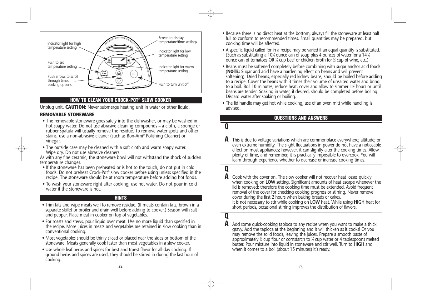 Crock-Pot Stoneware User Manual | Page 3 / 9