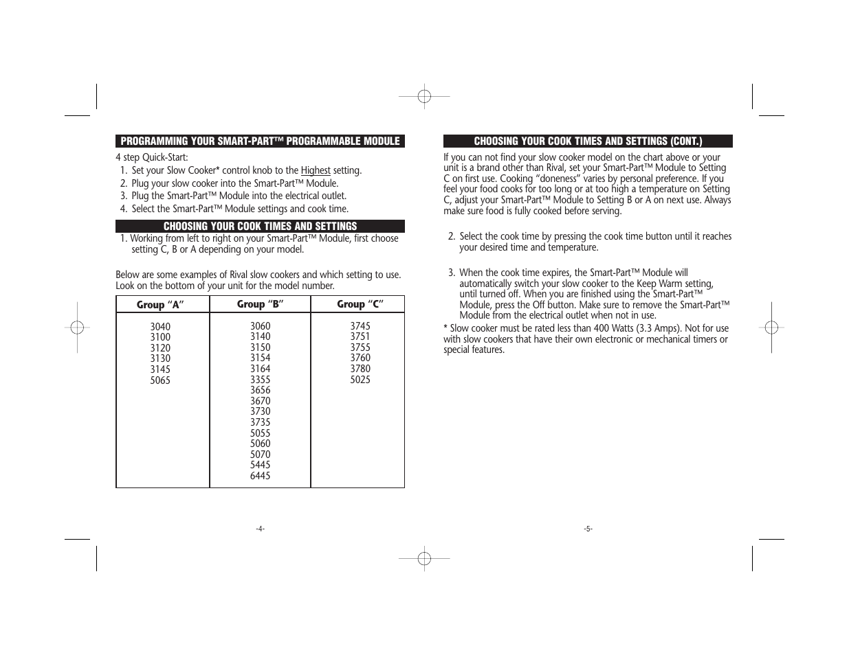 Crock-Pot SP100 User Manual | Page 3 / 5