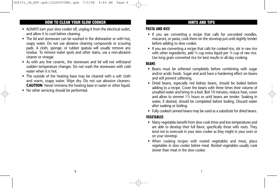 Crock-Pot 1.5 Quart User Manual | Page 4 / 8
