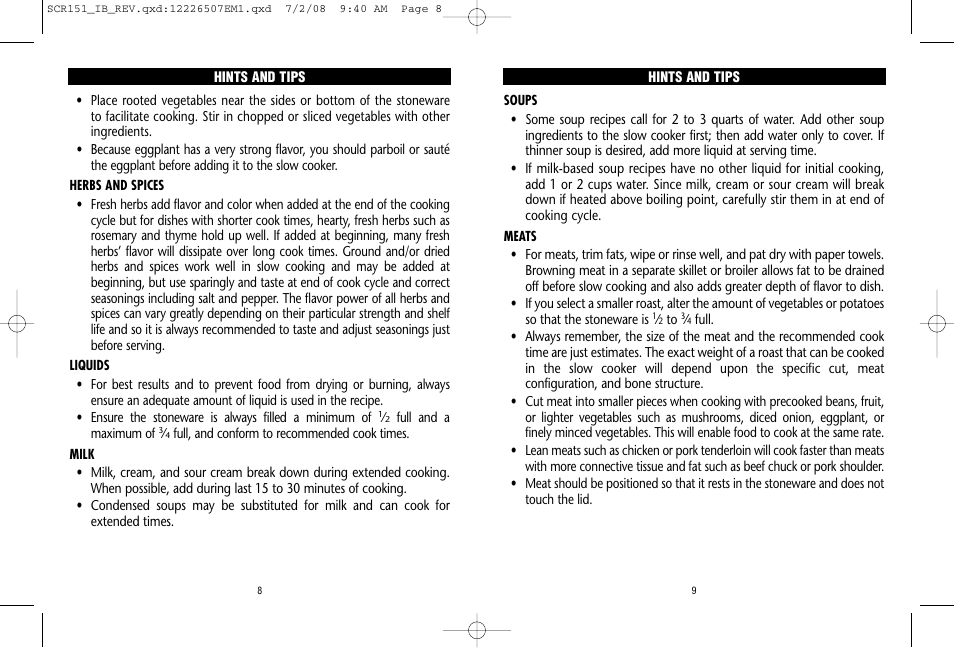 Crock-Pot 1.5 Quart User Manual | Page 5 / 8