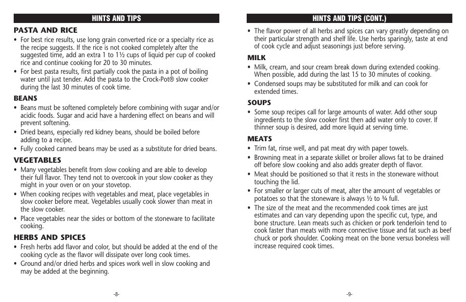 Crock-Pot Designer Series 4-7 Quart User Manual | Page 5 / 8