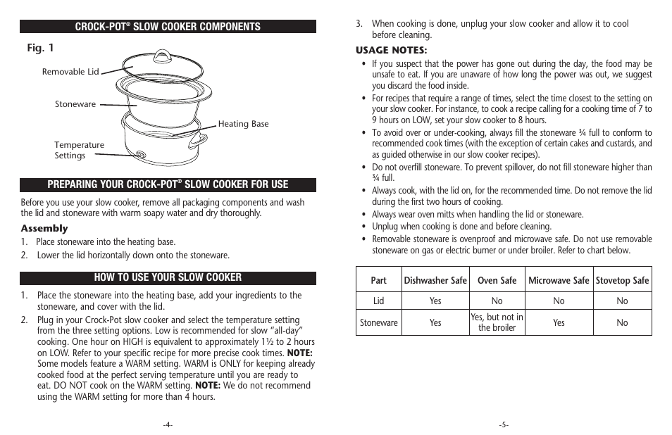 Crock-Pot Classic 8 Quart User Manual | Page 3 / 8