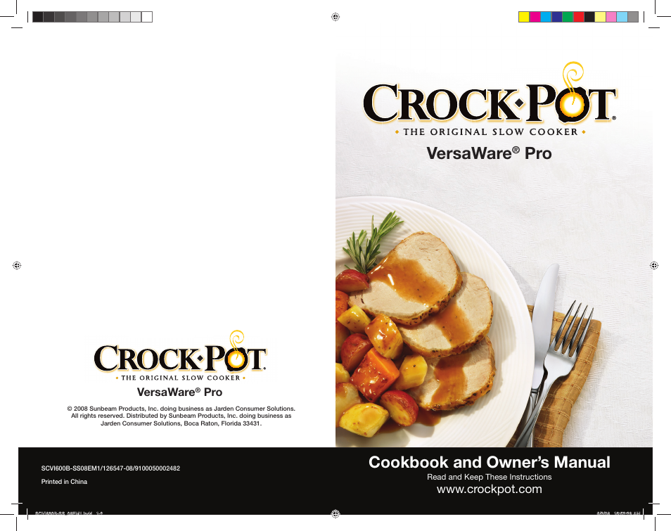 Crock-Pot VersaWare Pro User Manual | 33 pages