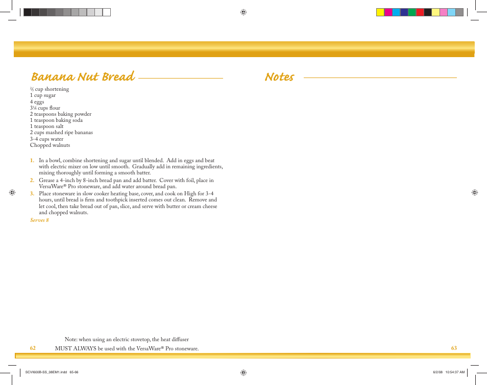 Banana nut bread | Crock-Pot VersaWare Pro User Manual | Page 33 / 33