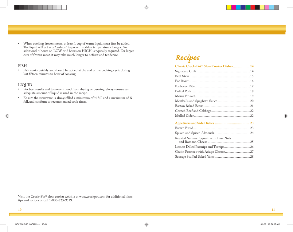 Recipes | Crock-Pot VersaWare Pro User Manual | Page 7 / 33