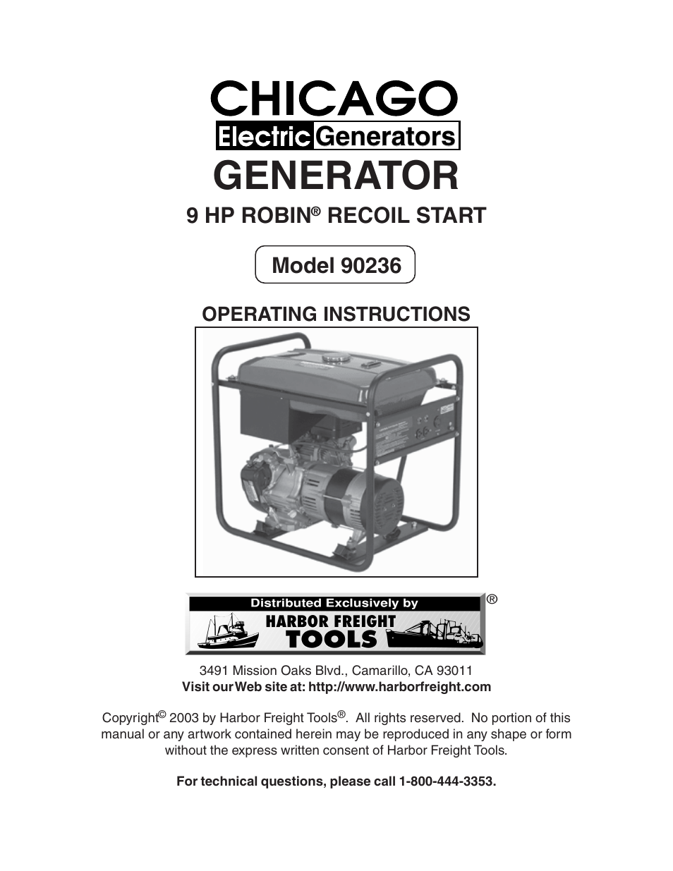 Chicago Electric 90236 User Manual | 18 pages