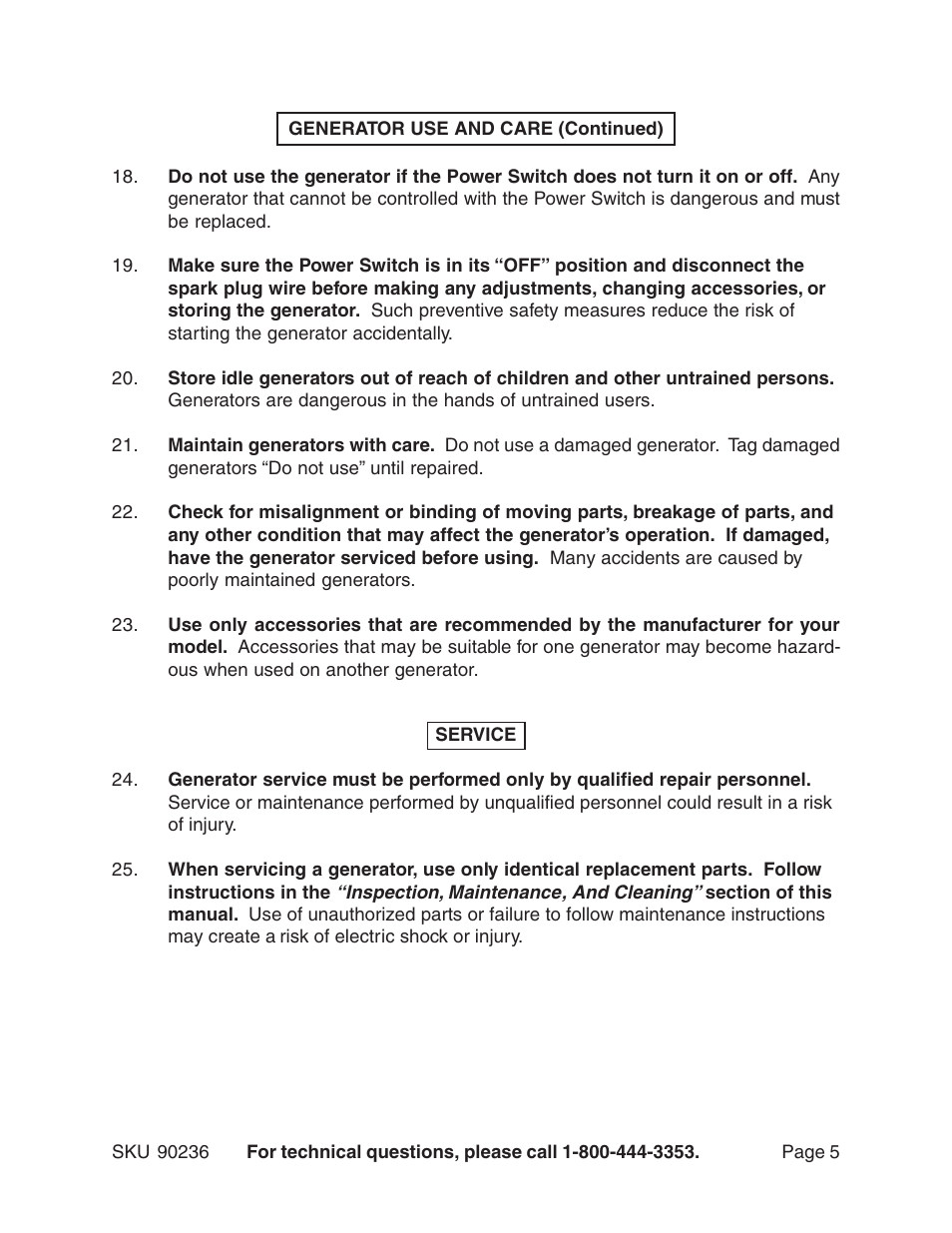 Chicago Electric 90236 User Manual | Page 5 / 18