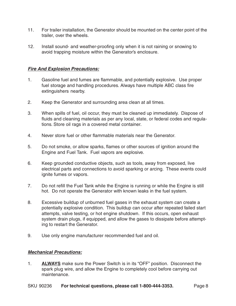 Chicago Electric 90236 User Manual | Page 8 / 18