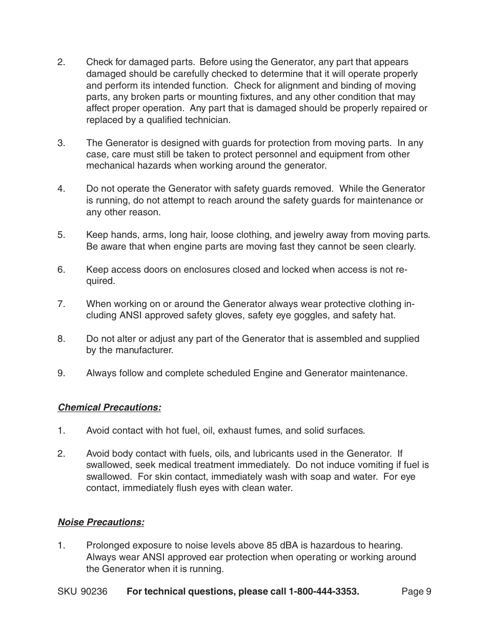 Chicago Electric 90236 User Manual | Page 9 / 18