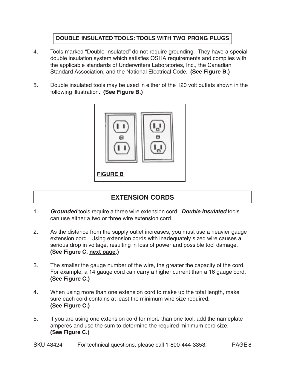 Chicago Electric 10" Ramdon Orbit Polisher/Waxer 43424 User Manual | Page 8 / 14