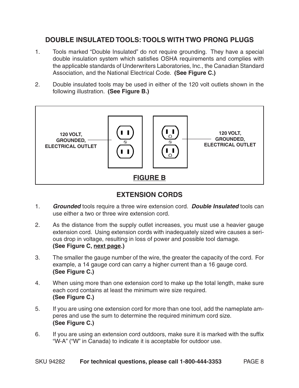 Chicago Electric 94282 User Manual | Page 8 / 16