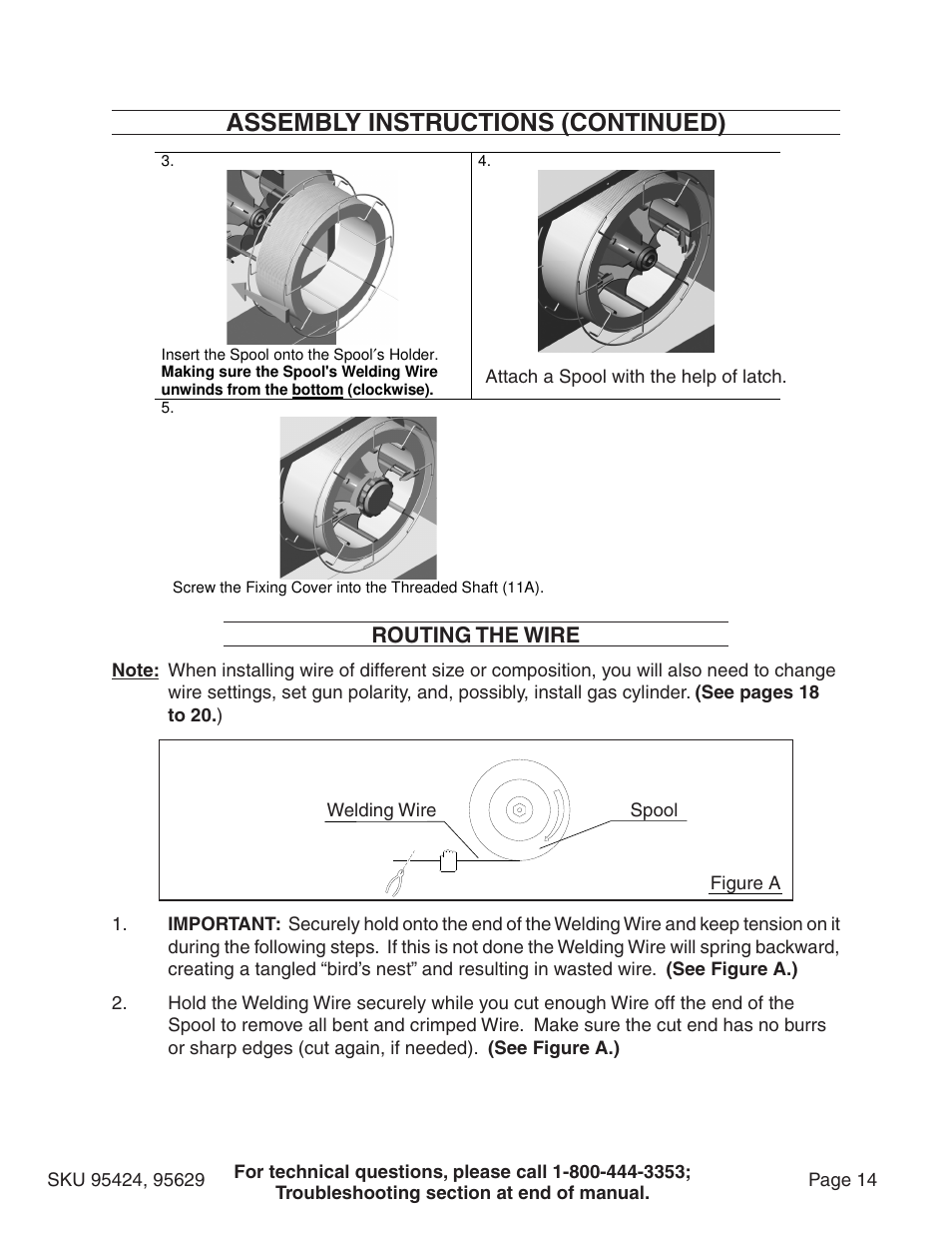 Assembly instructions (continued) | Chicago Electric 95424 User Manual | Page 14 / 39