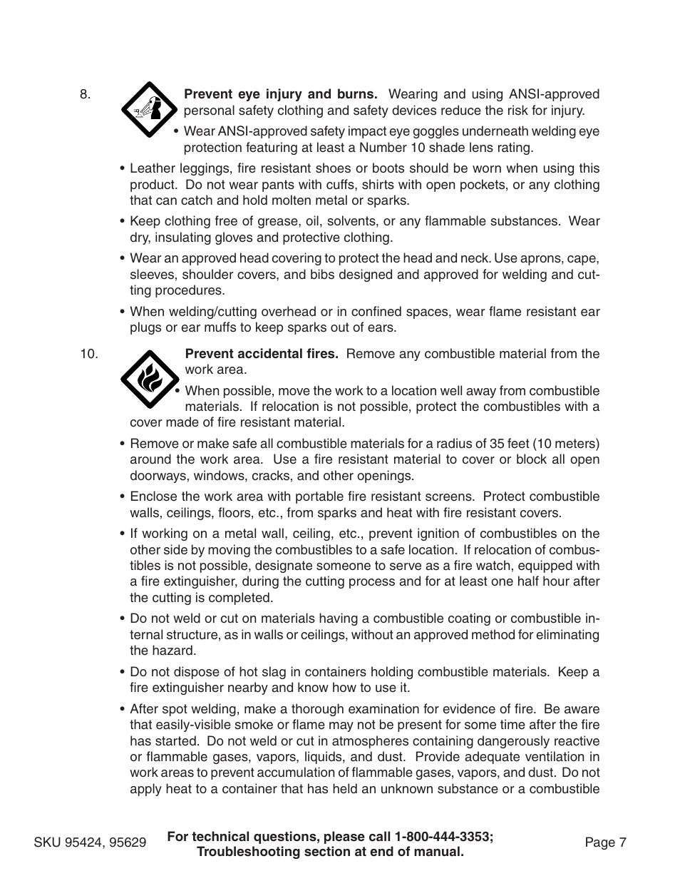 Chicago Electric 95424 User Manual | Page 7 / 39