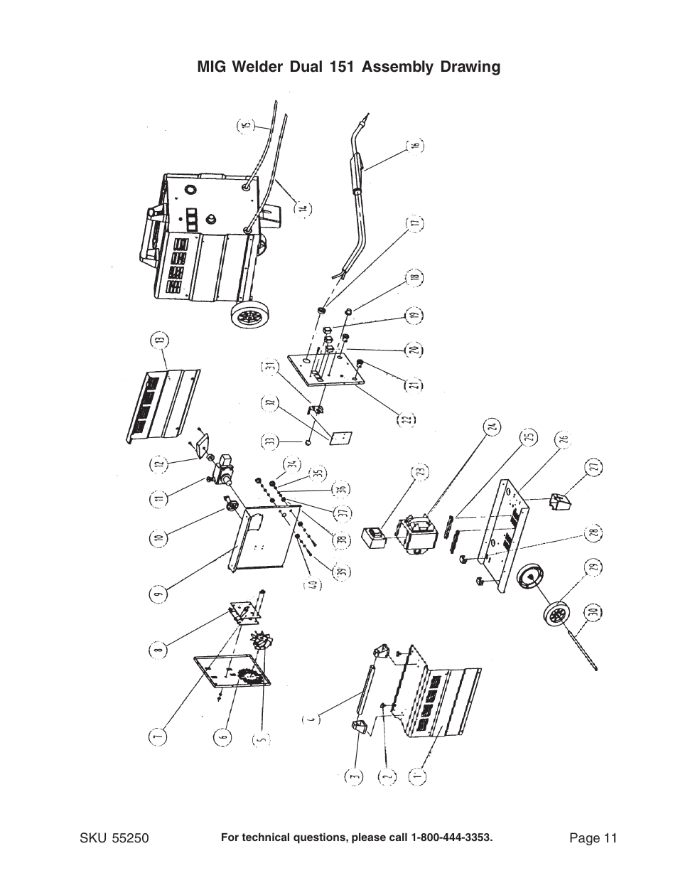 Chicago Electric Model 55250 User Manual | Page 11 / 14