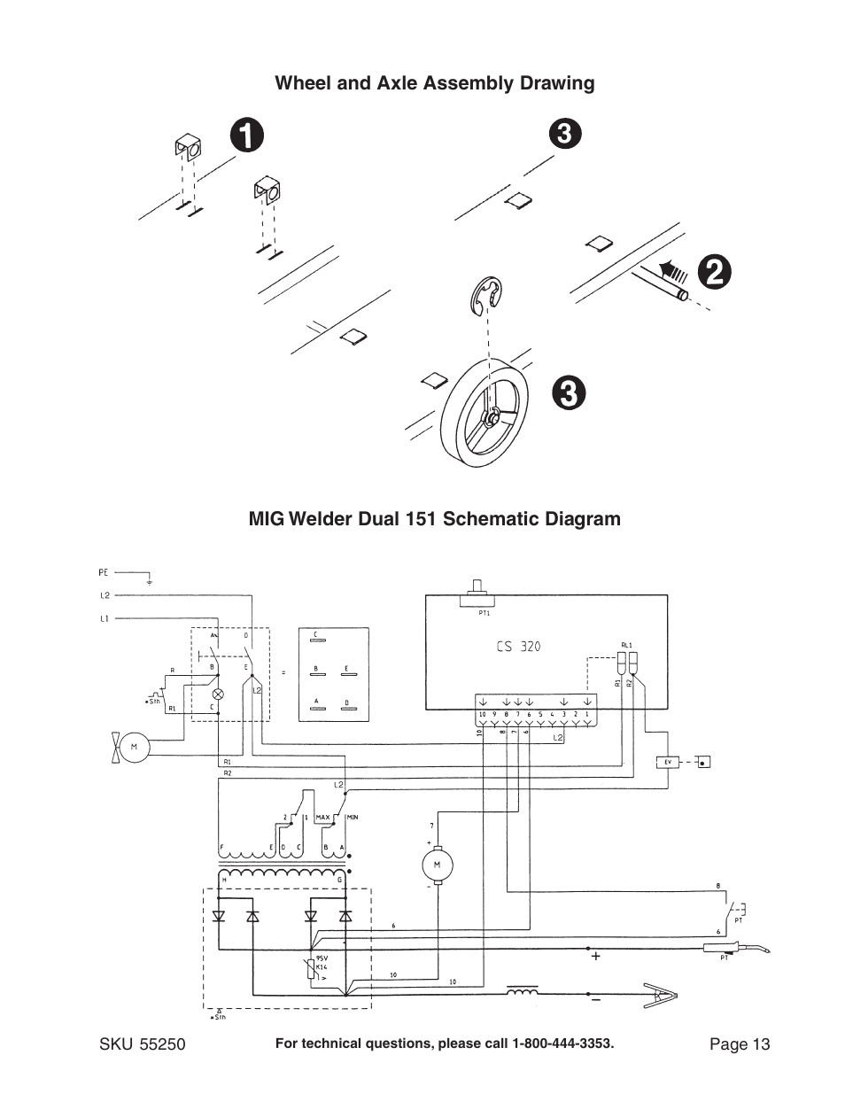 Chicago Electric Model 55250 User Manual | Page 13 / 14