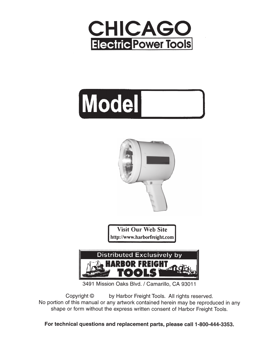 Chicago Electric 42417 User Manual | 5 pages