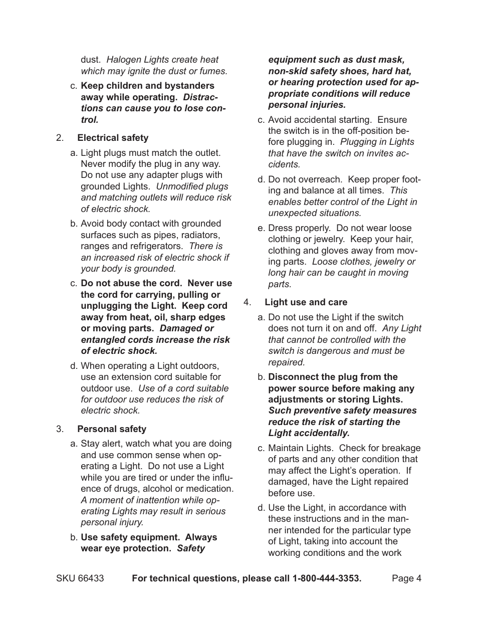 Chicago Electric 66433 User Manual | Page 4 / 11