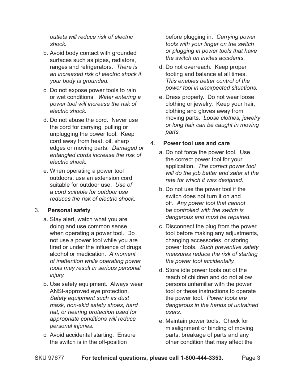 Chicago Electric 97677 User Manual | Page 3 / 15