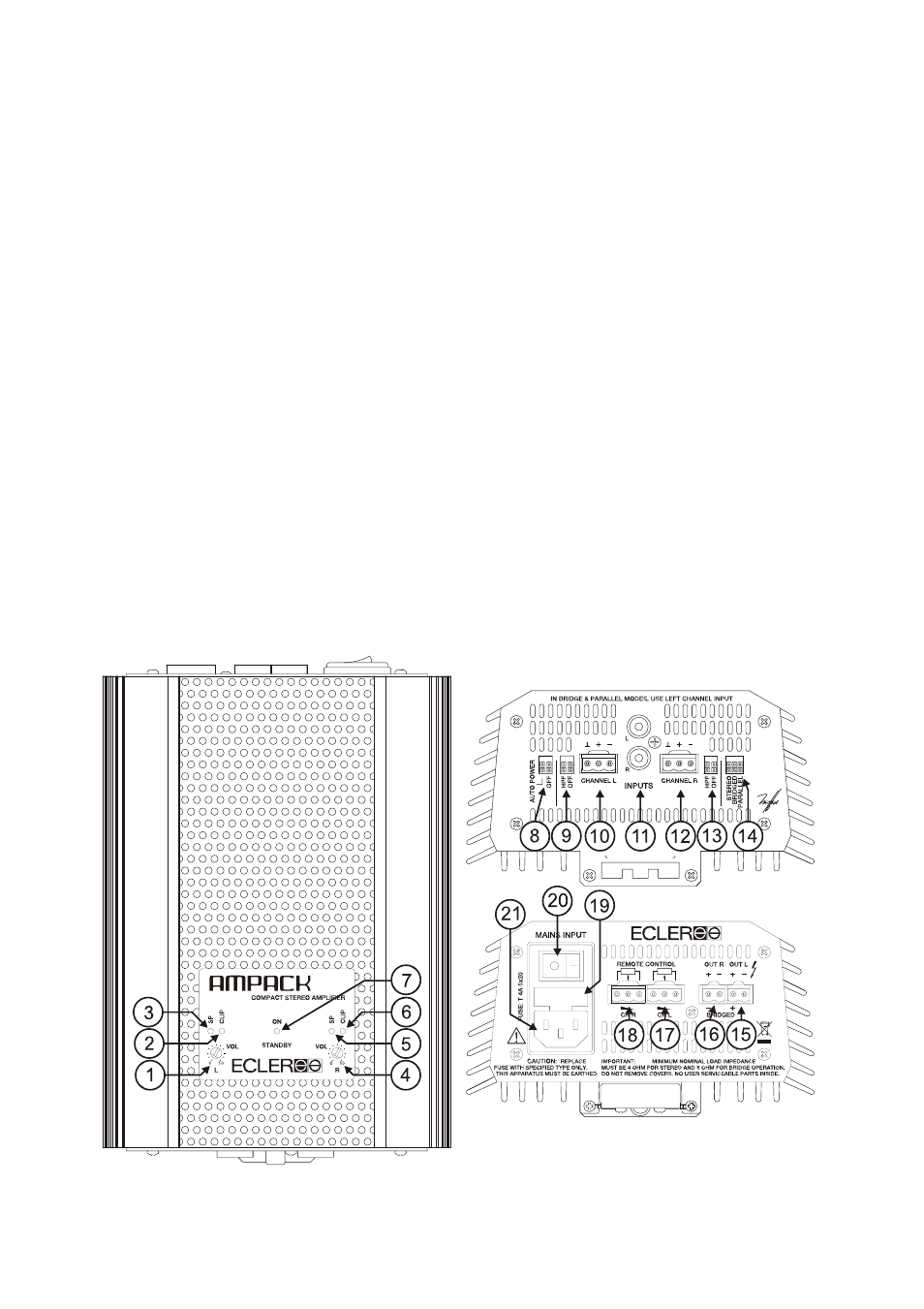 Ecler AMPACK SERIES User Manual | Page 17 / 36