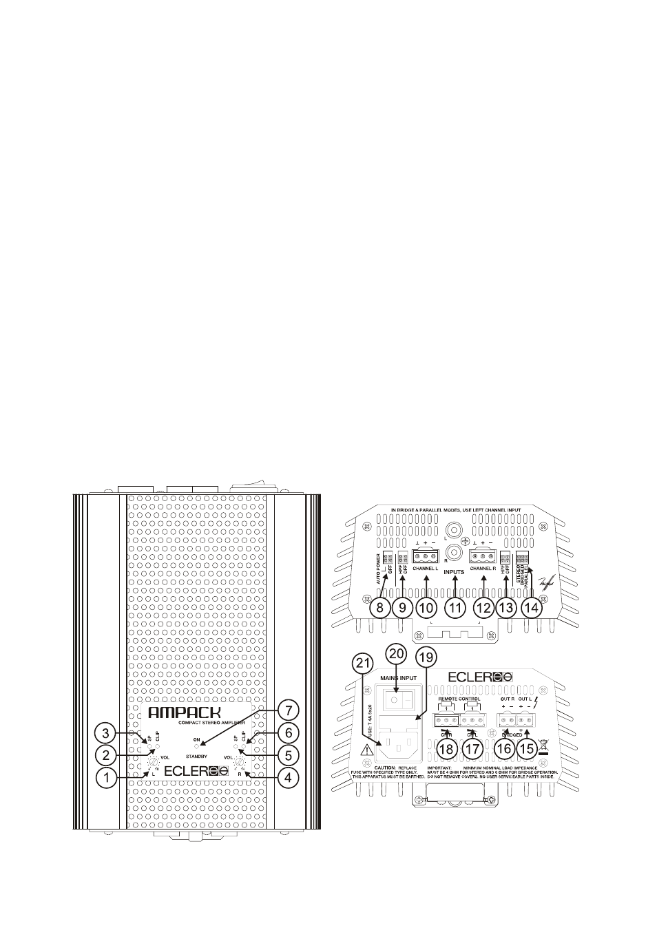 Ecler AMPACK SERIES User Manual | Page 9 / 36