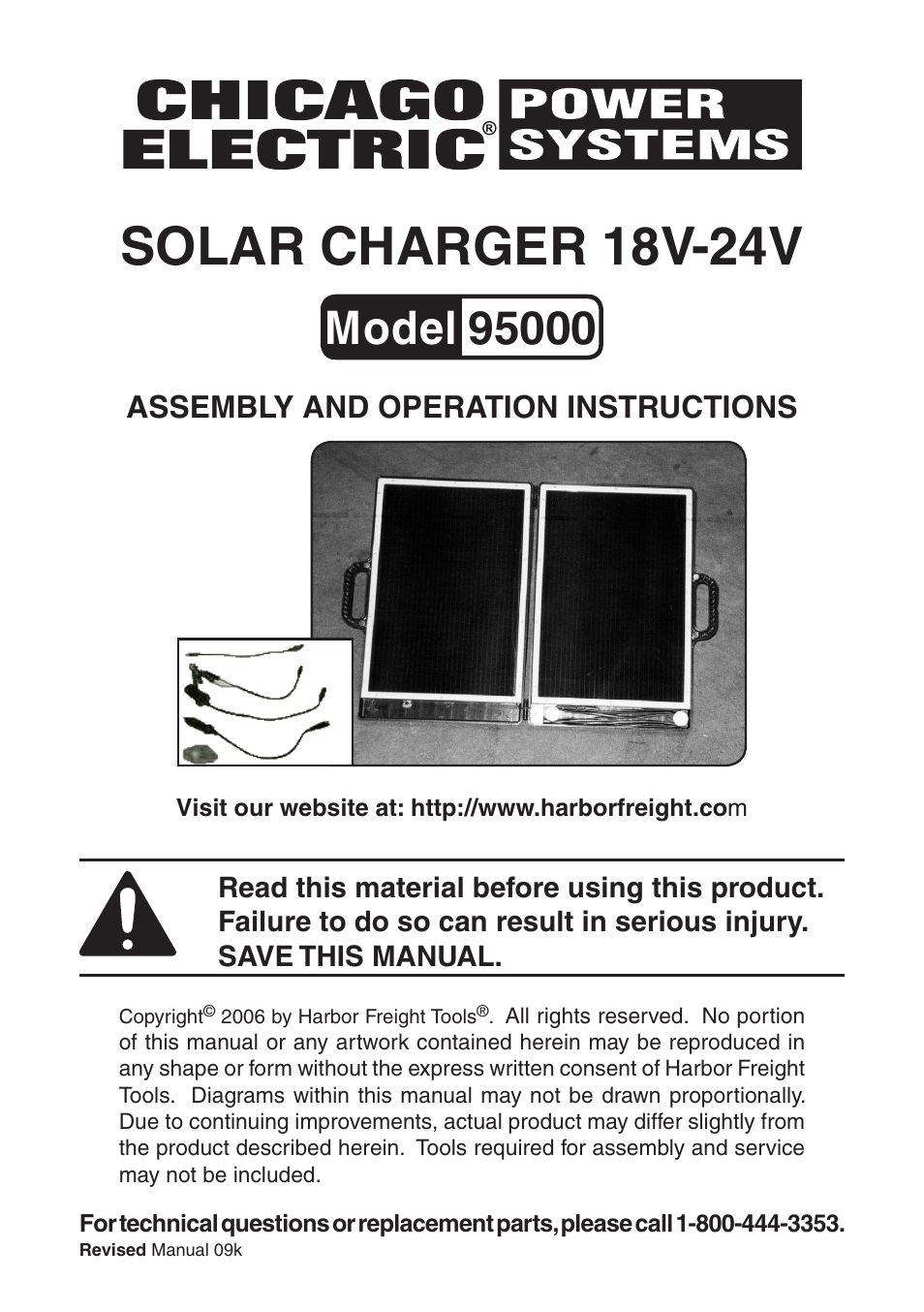 Chicago Electric 95000 User Manual | 7 pages