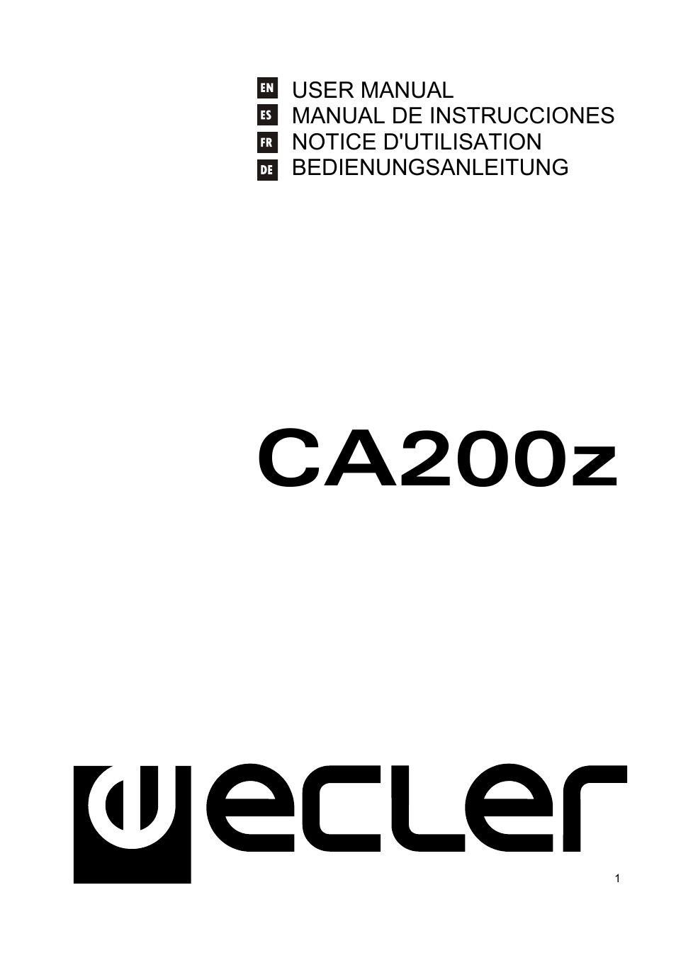 Ecler CA200z User Manual | 92 pages