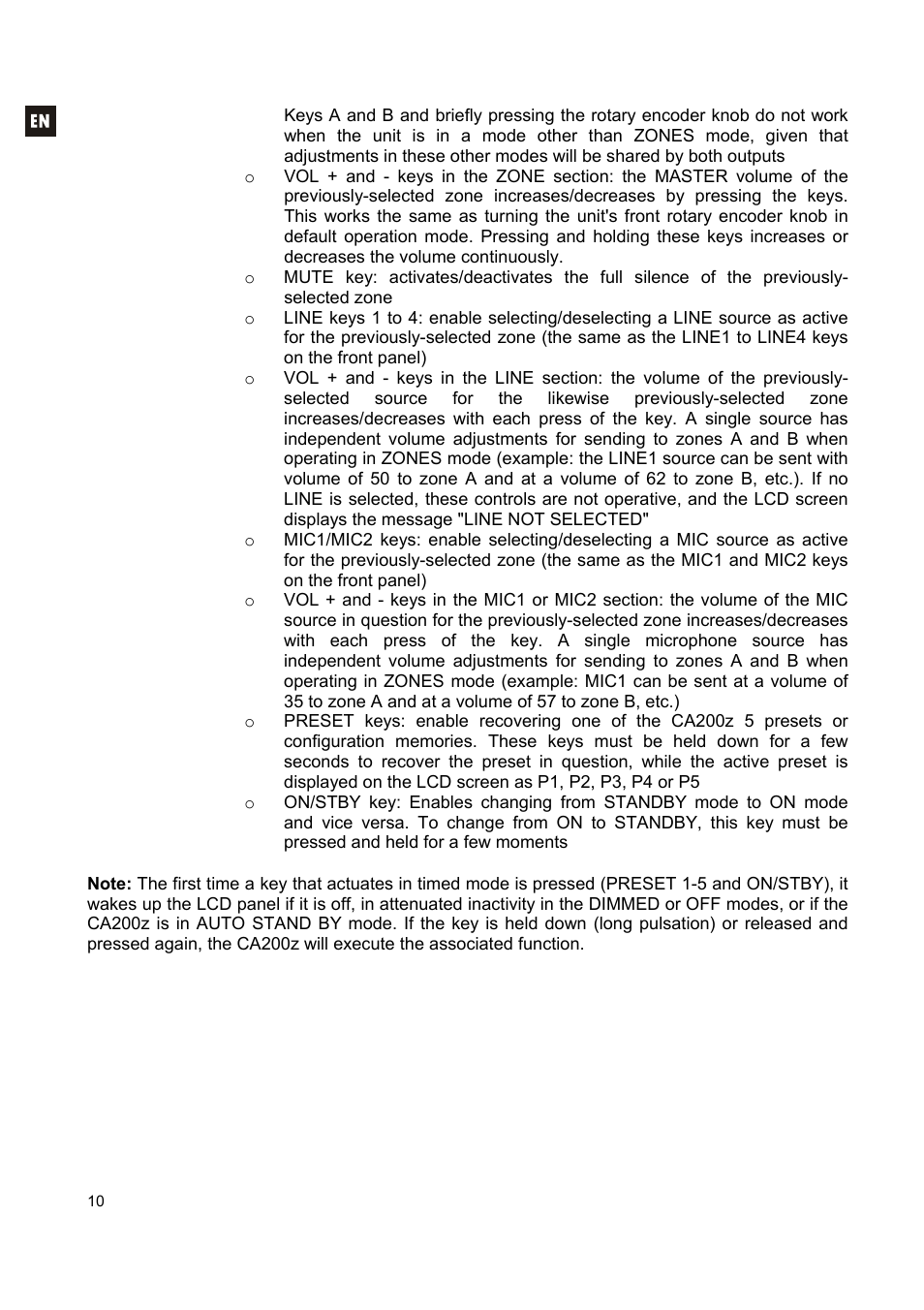 Ecler CA200z User Manual | Page 10 / 92