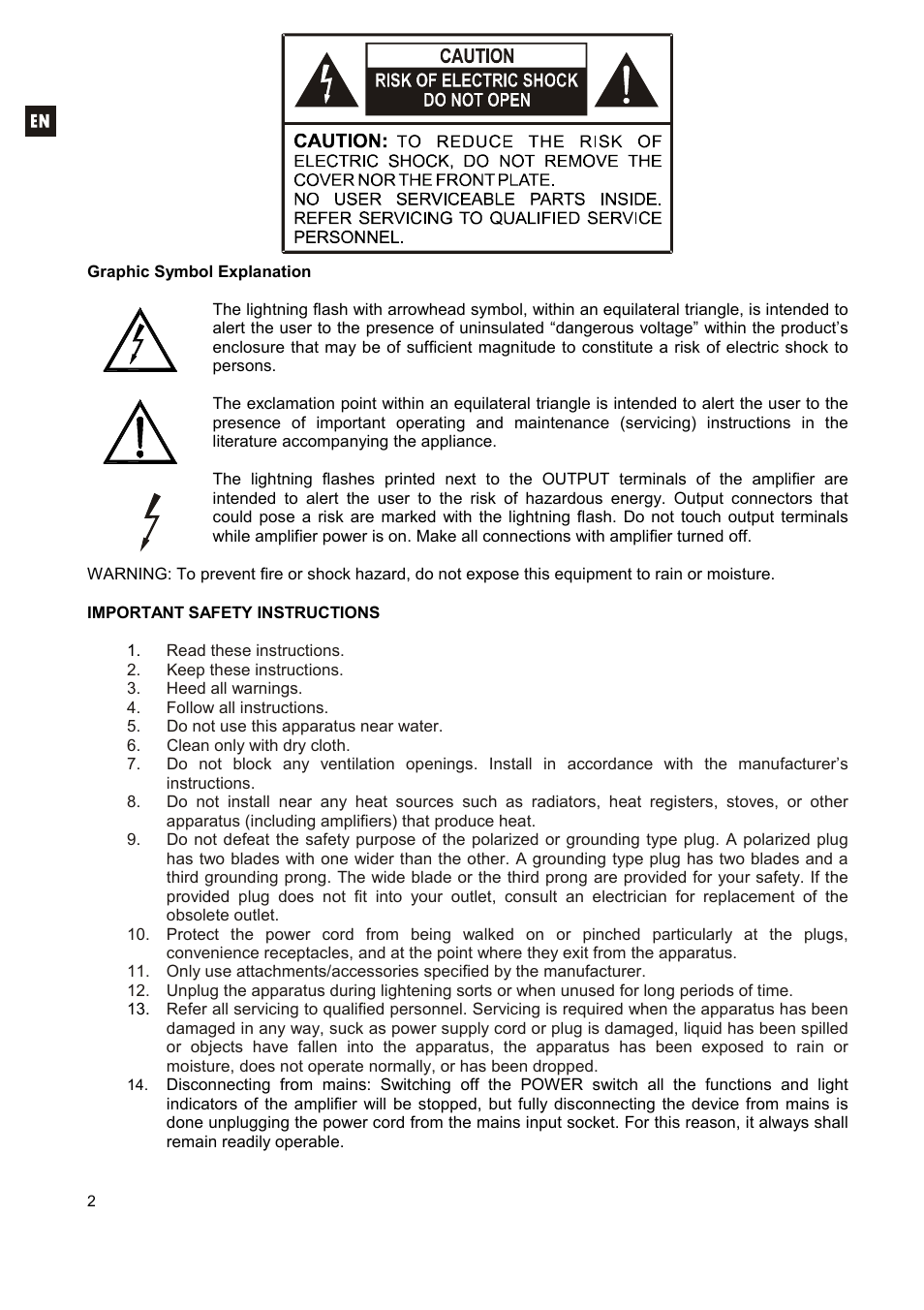 Ecler CA200z User Manual | Page 2 / 92