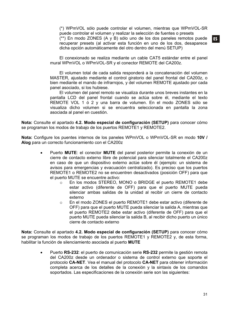 Ecler CA200z User Manual | Page 31 / 92