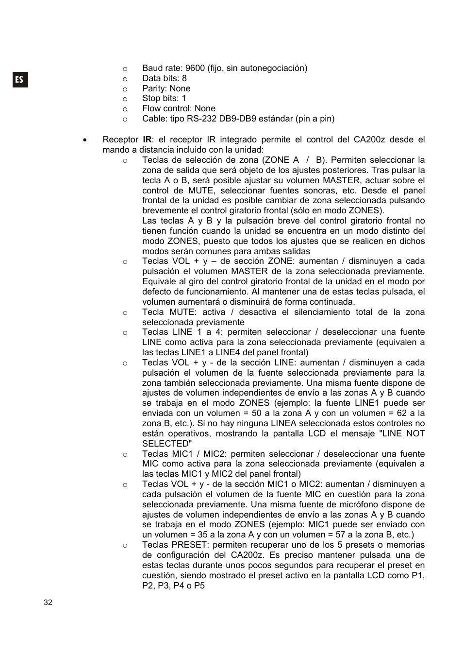 Ecler CA200z User Manual | Page 32 / 92