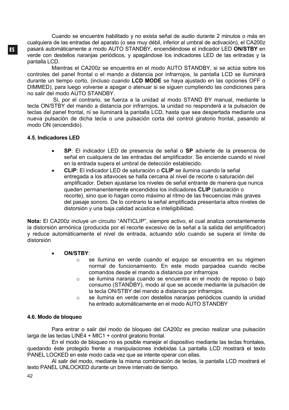 Ecler CA200z User Manual | Page 42 / 92