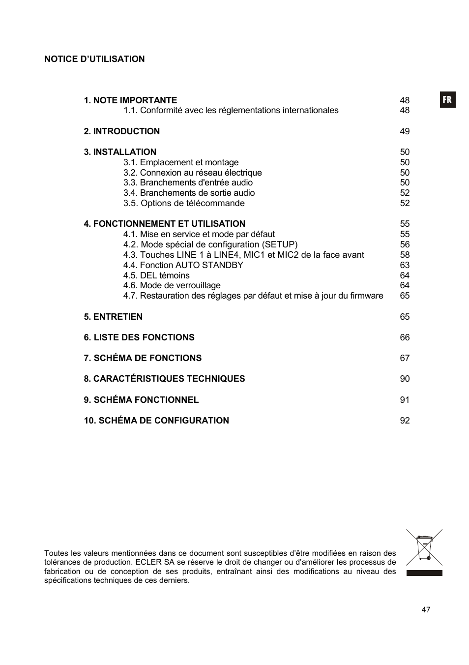 Ecler CA200z User Manual | Page 47 / 92