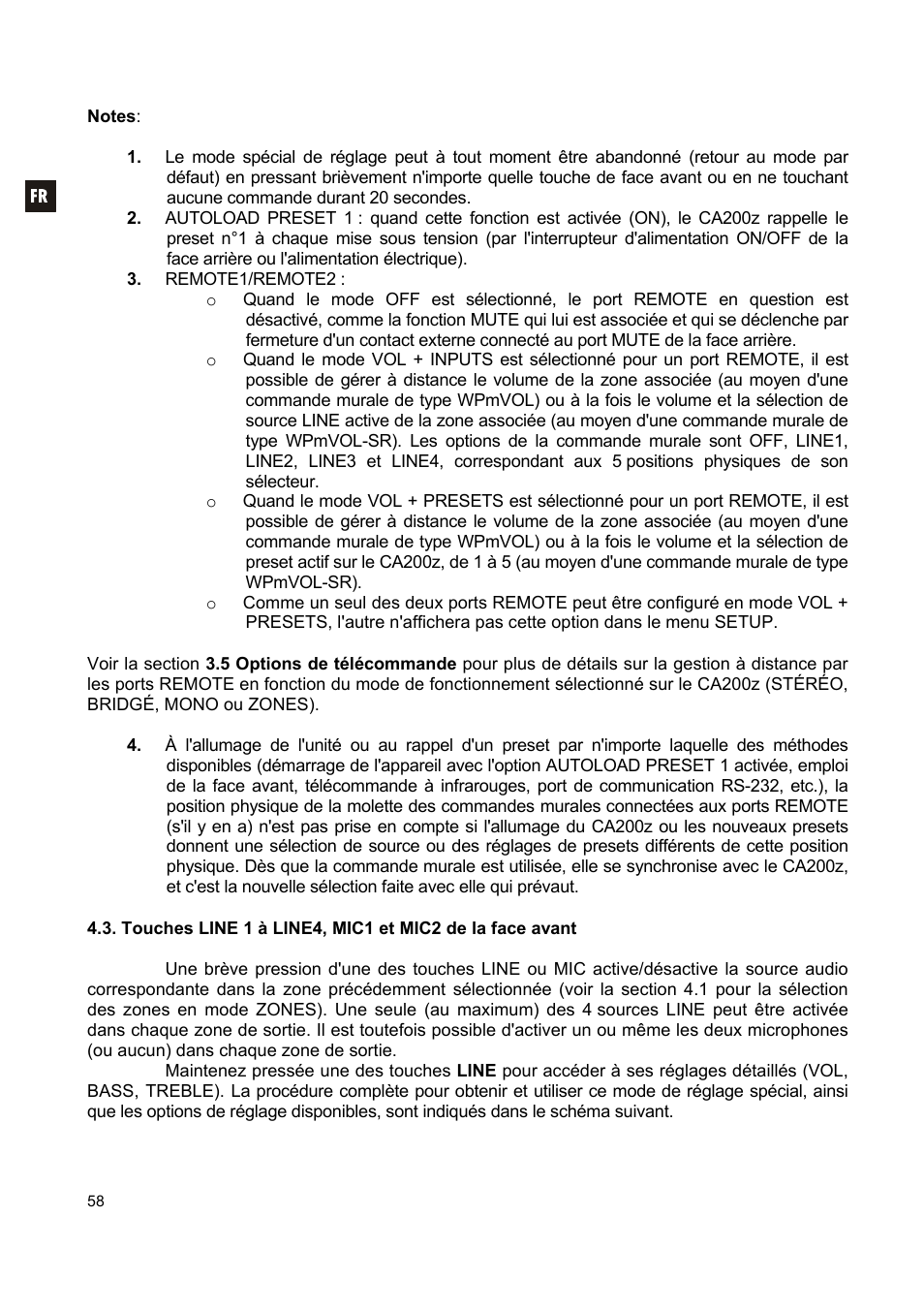 Ecler CA200z User Manual | Page 58 / 92