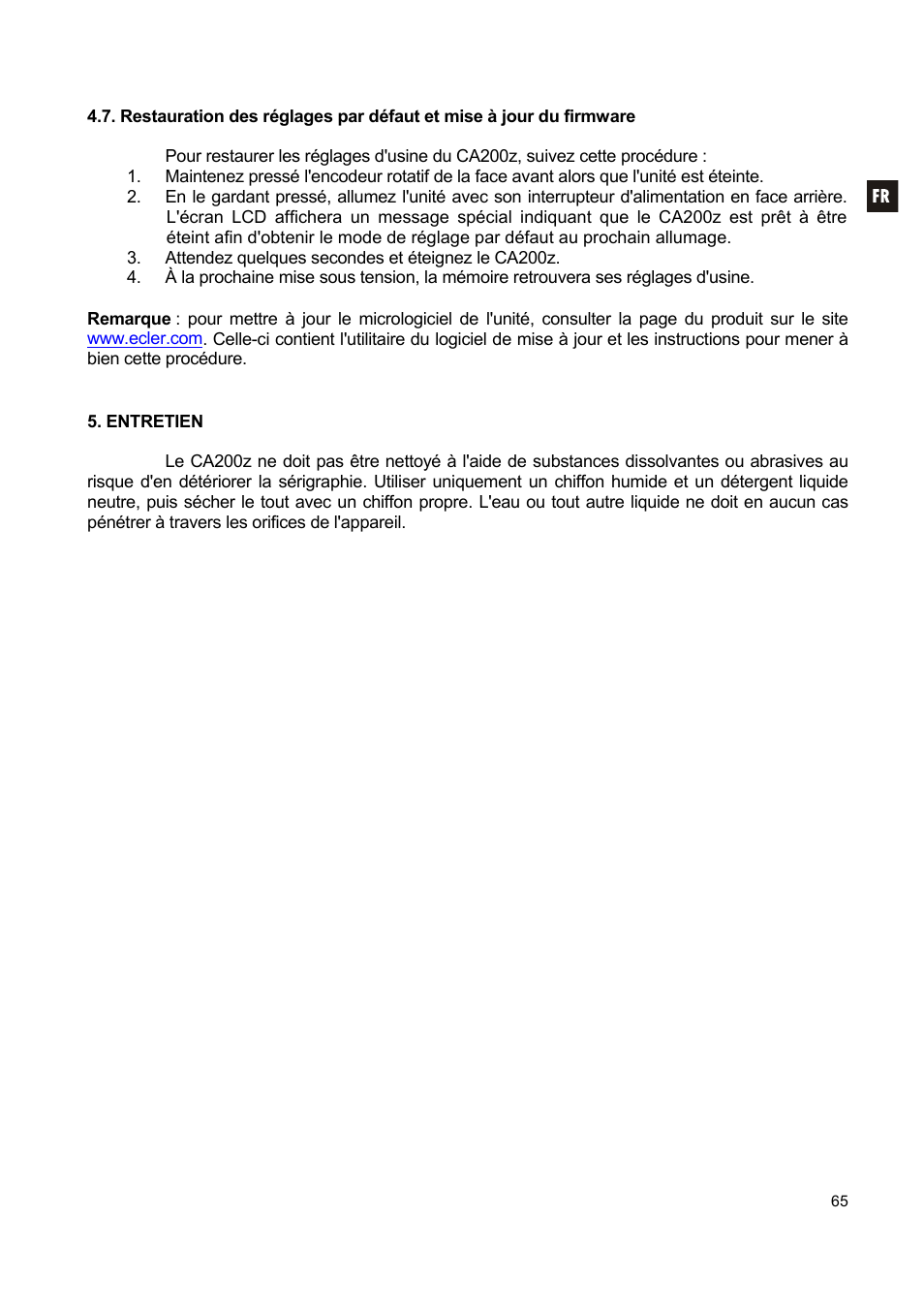 Ecler CA200z User Manual | Page 65 / 92