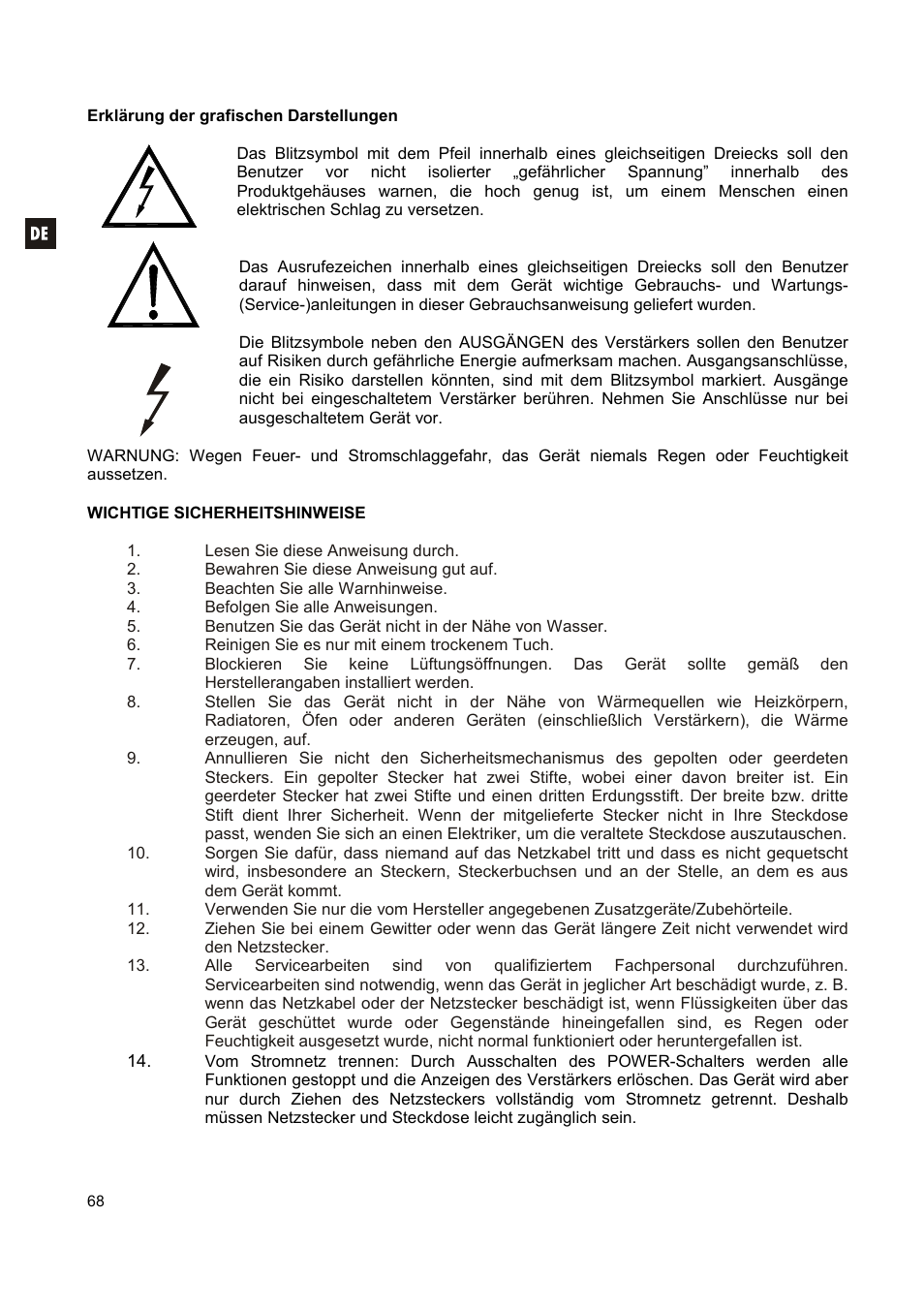 Ecler CA200z User Manual | Page 68 / 92