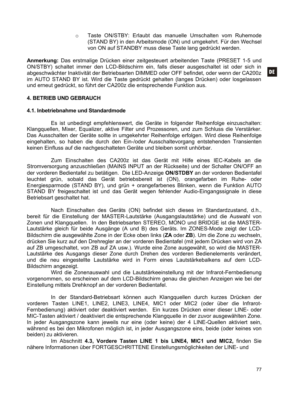 Ecler CA200z User Manual | Page 77 / 92