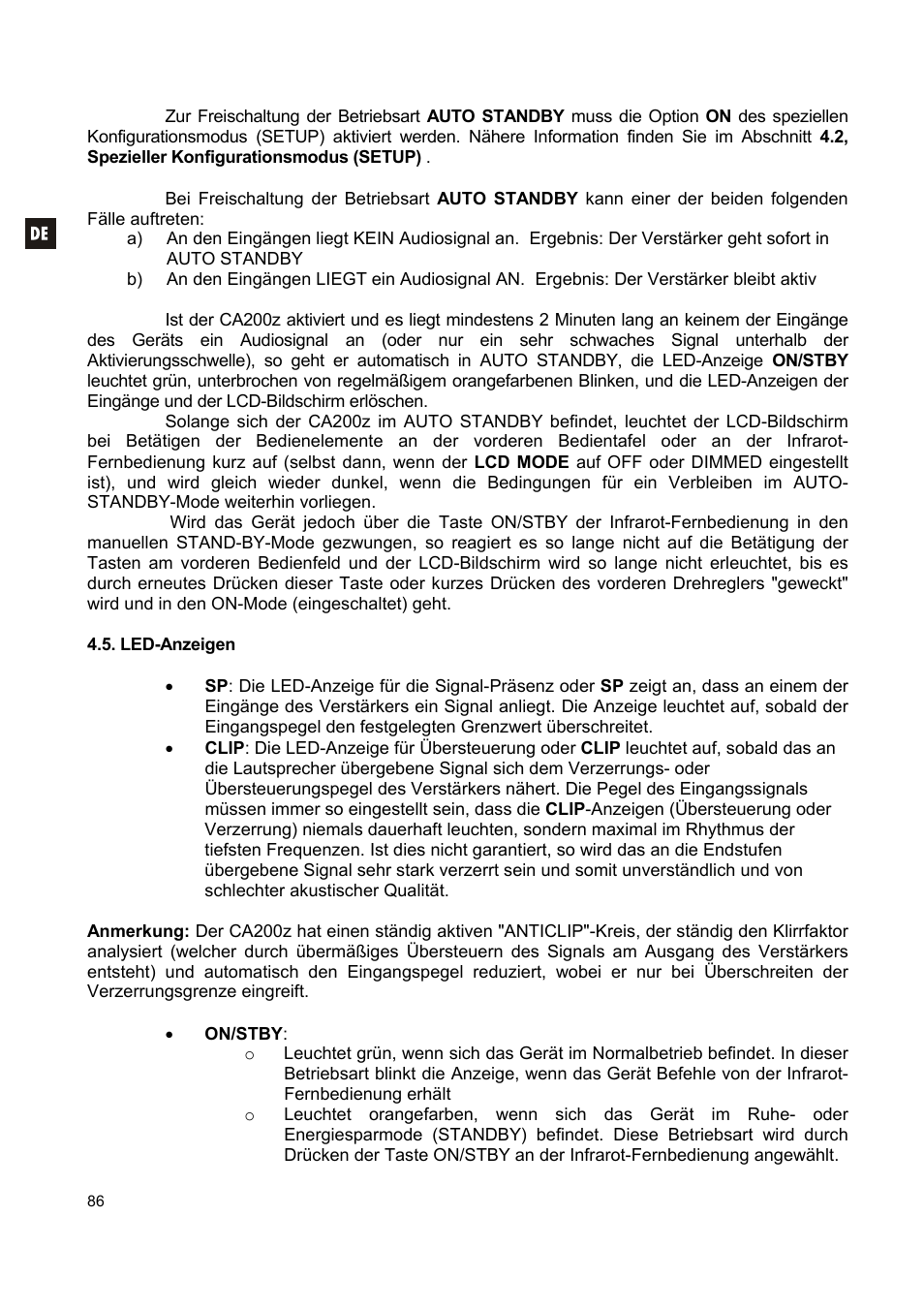 Ecler CA200z User Manual | Page 86 / 92