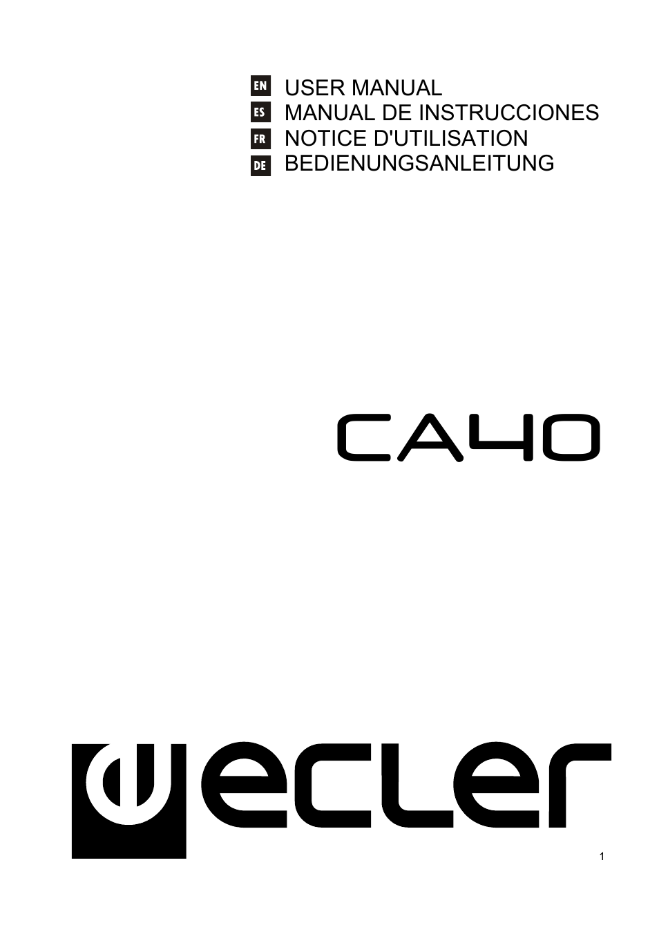 Ecler CA40 User Manual | 52 pages