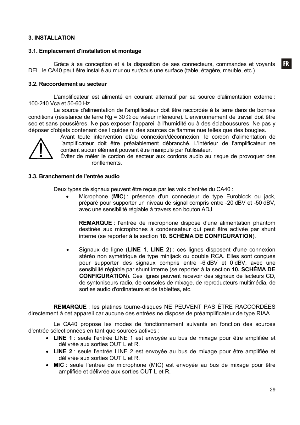 Ecler CA40 User Manual | Page 29 / 52