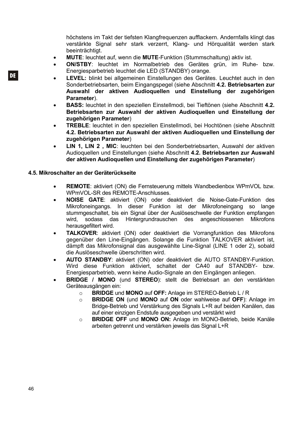 Ecler CA40 User Manual | Page 46 / 52