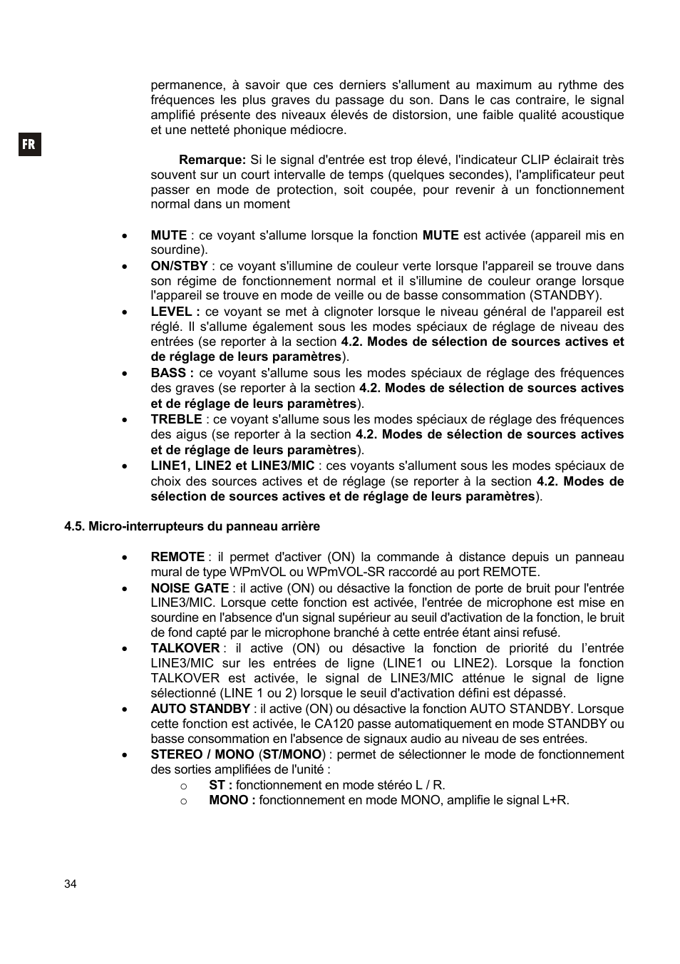 Ecler CA120 User Manual | Page 34 / 52