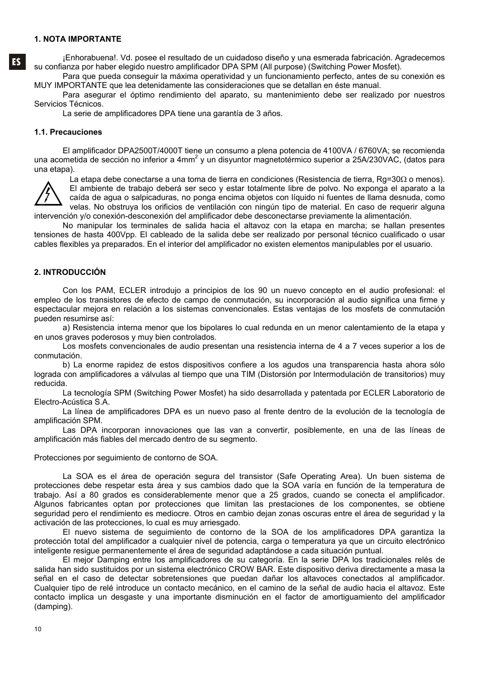 Ecler DPA-T SERIES User Manual | Page 10 / 32