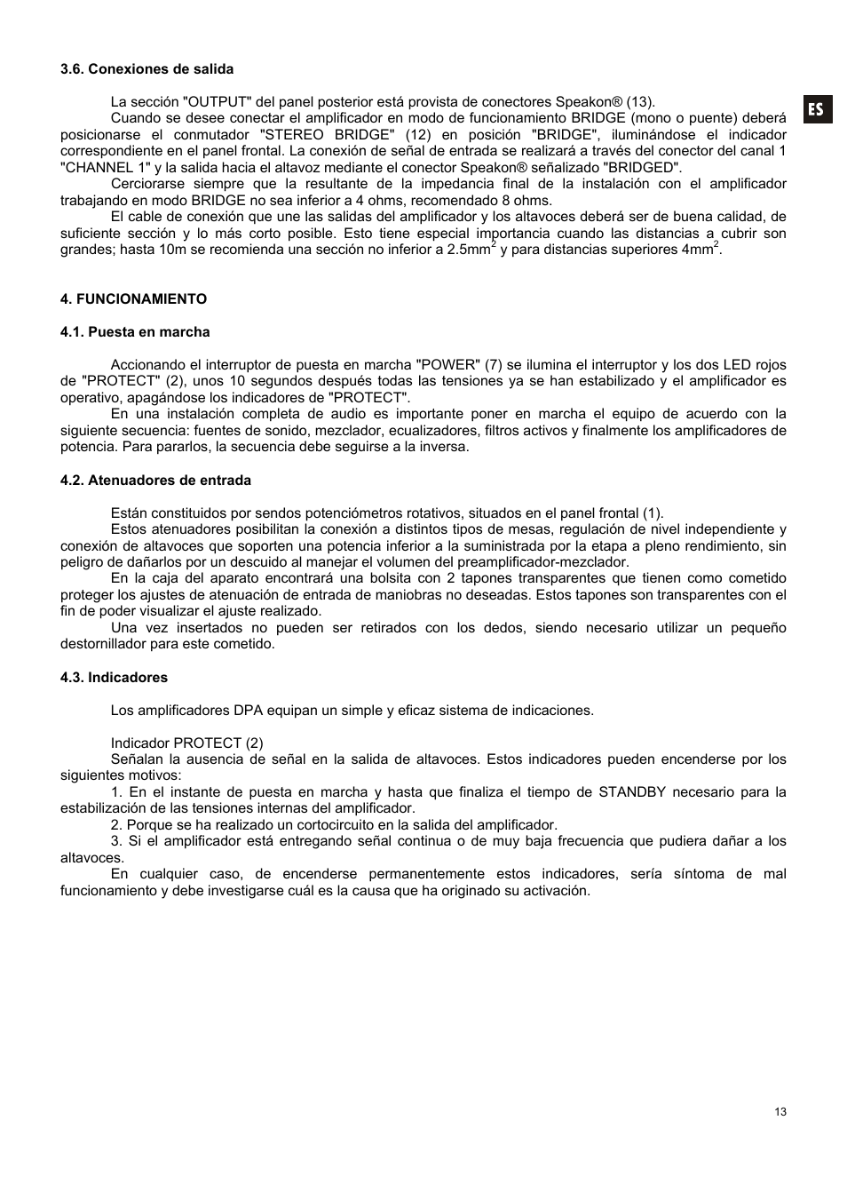 Ecler DPA-T SERIES User Manual | Page 13 / 32